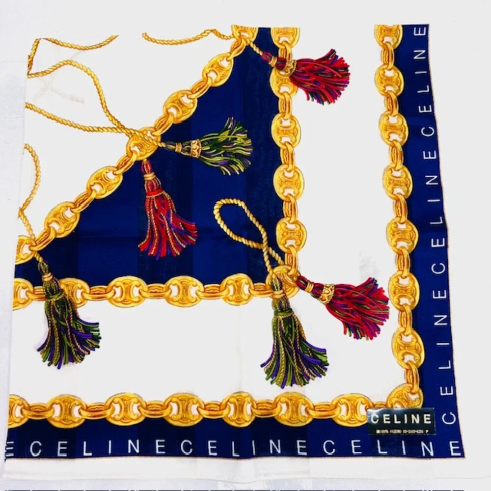 #62) New with sticker - Great Gift Celine Paris luxury  high quality  Mini Scarf